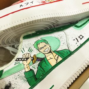 One Piece Luffy x Zoro Air Force 1 Custom Anime Shoes-3