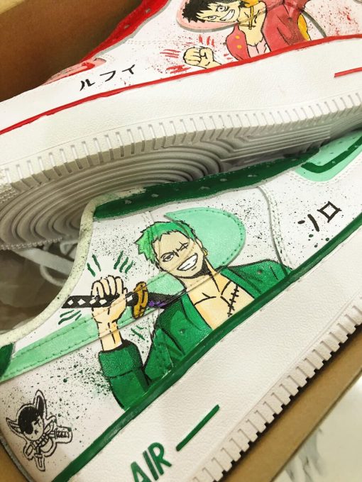 One Piece Luffy x Zoro Air Force 1 Custom Anime Shoes-3