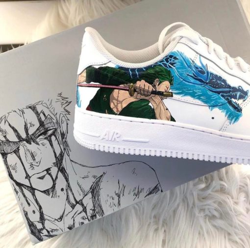 One Piece Zoro Anime Shoes Customized for Air Force 1-2