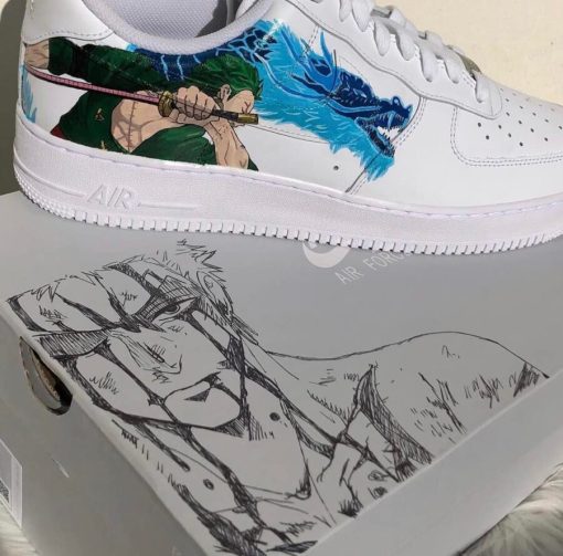 One Piece Zoro Anime Shoes Customized for Air Force 1-3