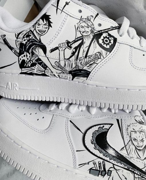 One Piece Zoro x Luffy Wano Air Force 1 Custom Sneakers-1