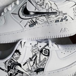 One Piece Zoro x Luffy Wano Air Force 1 Custom Sneakers-2