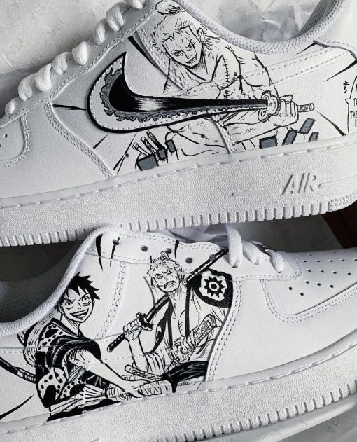 One Piece Zoro x Luffy Wano Air Force 1 Custom Sneakers-2