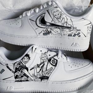 One Piece Zoro x Luffy Wano Air Force 1 Custom Sneakers