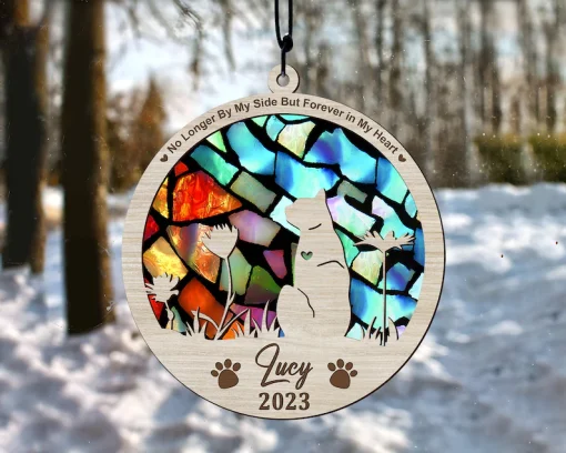 Pawsome Anniversary Gift Personalized Cat Breed Suncatcher-1