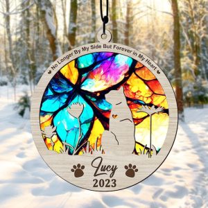 Pawsome Anniversary Gift Personalized Cat Breed Suncatcher-2