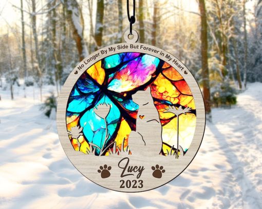 Pawsome Anniversary Gift Personalized Cat Breed Suncatcher-2