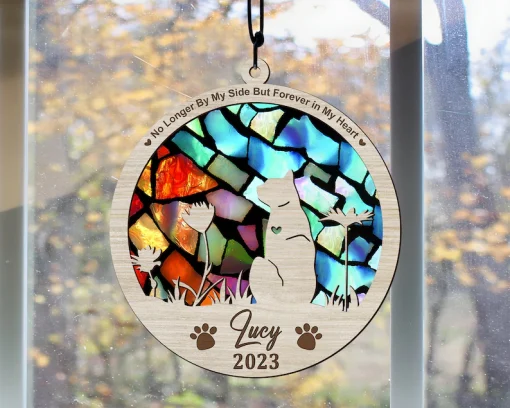 Pawsome Anniversary Gift Personalized Cat Breed Suncatcher