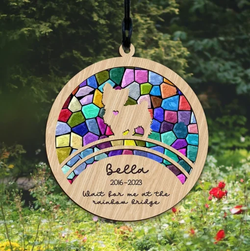 Personalized Dog Memorial Suncatcher A Unique Anniversary Gift-1