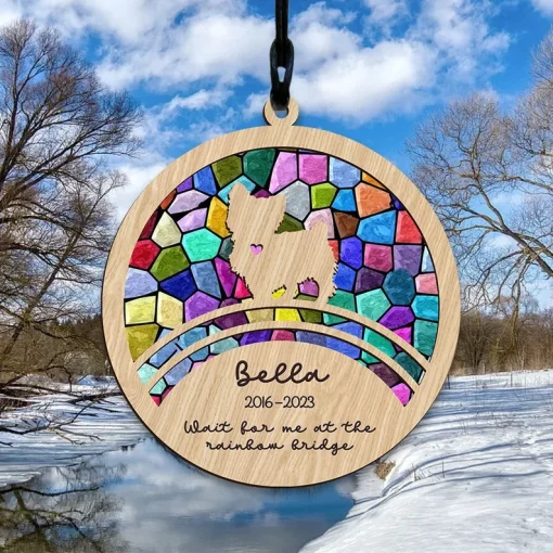 Personalized Dog Memorial Suncatcher A Unique Anniversary Gift