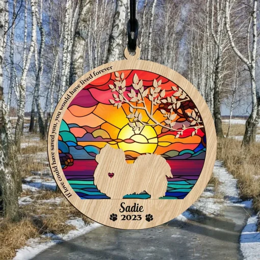 Personalized Dog Memorial Suncatcher Anniversary Gifts for Wedding's Day-1