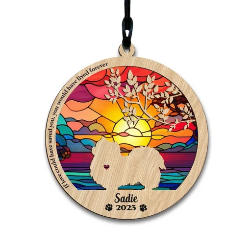 Personalized Dog Memorial Suncatcher Anniversary Gifts for Wedding's Day-2