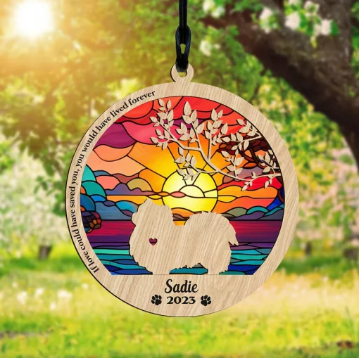 Personalized Dog Memorial Suncatcher Anniversary Gifts for Wedding's Day