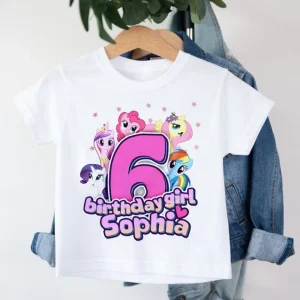 Personalized My Little Pony Birthday Shirt With Custom Name And Age