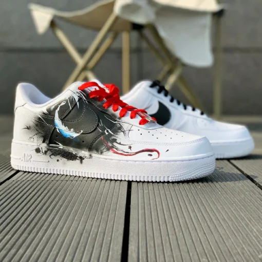 Personalized Venom hand-painted custom Nike Air Force 1 shoes (4)