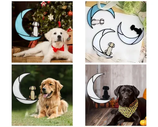 Pet Memorial Gift Custom Acrylic Dog Suncatcher