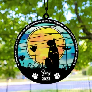 Pet Memorial Suncatcher A Personalized Anniversary Gift for Pet Lovers-2