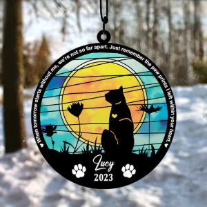 Pet Memorial Suncatcher A Personalized Anniversary Gift for Pet Lovers-3
