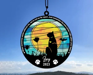 Pet Memorial Suncatcher A Personalized Anniversary Gift for Pet Lovers-4