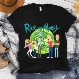 Portal Adventures Rick and Morty Family Group T-Shirt