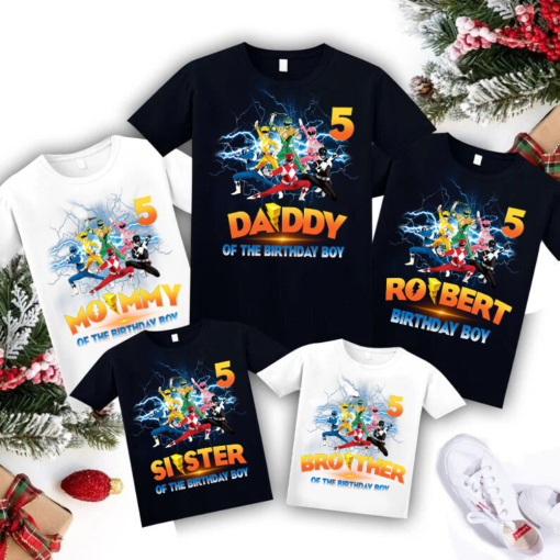 Power Ranger Squad Birthday Shirts for the Whole Family 3