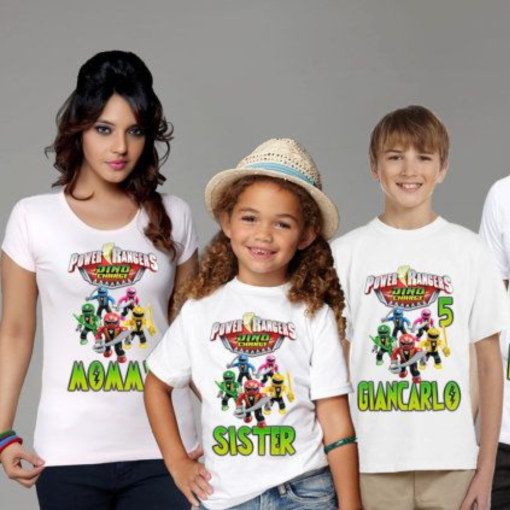 Power Rangers Birthday Party Shirts