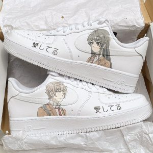 Rascal Does Not Dream of Bunny Girl Senpai - Sakuta and Mai Air Force 1 Custom Anime Shoes