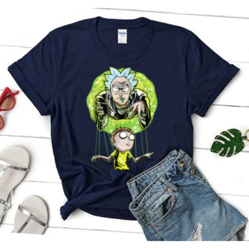 Rick And Morty Puppet And Space Portal T-Shirt