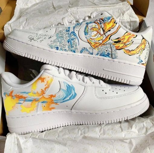 Tanjiro, Bakugo, Todoroki, and Yoriichi Air Force 1 Custom Anime Shoes-1