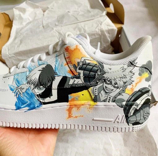 Tanjiro, Bakugo, Todoroki, and Yoriichi Air Force 1 Custom Anime Shoes-8