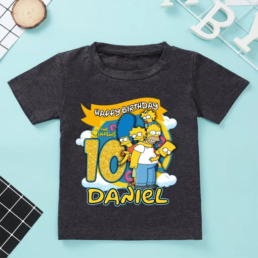 The Simpsons Family Birthday Celebration Tee