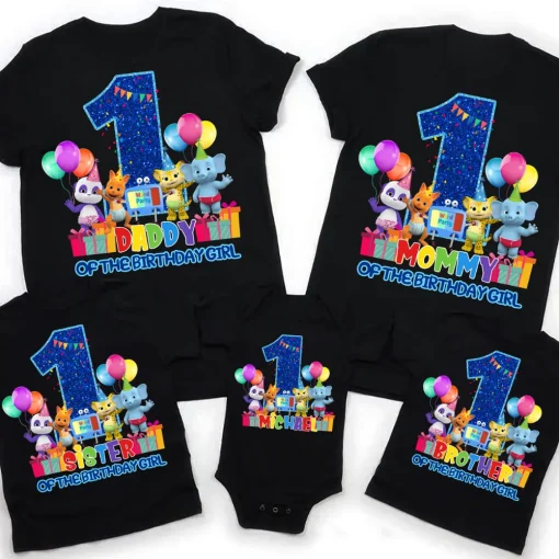 Tilly Word Party Birthday Family T-Shirt 2
