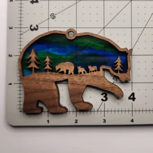 Wooden Bear and Cubs Sun Catcher A Beautiful Gift for Any Occasion-4