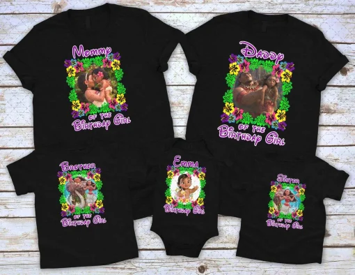 Personalized Baby Moana Birthday shirt Add Name to shirt