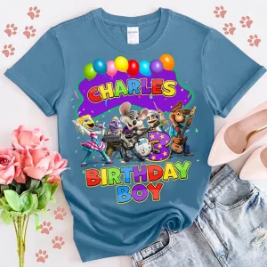 Personalized Chuck E Cheese Birthday Boy Shirt Family Edition