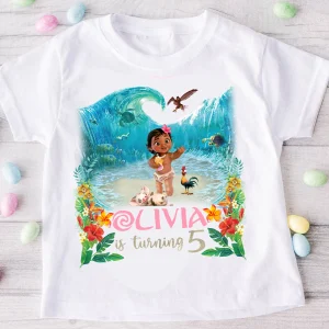 Personalized Disney Moana Birthday Shirt Family Party For Girl