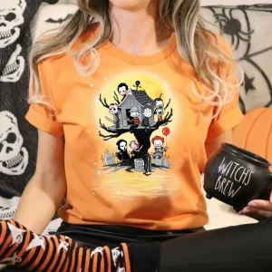 Horror Friends Shirt, Halloween Characters Tee, Horror Movie Lover Gift