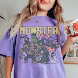 Halloween Shirt: Retro Monster Mash Comfort Colors Tee-2