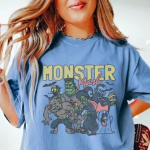 Halloween Shirt: Retro Monster Mash Comfort Colors Tee-5