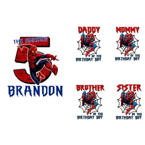 Bundle Spiderman Birthday Png, Spiderman Family Birthday Boy Png, Birthday Boy Png, Spiderman Png, Superhero Party Png,PNG Digital Download