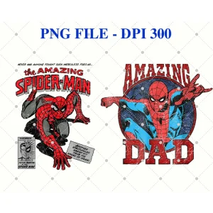 The Amazing Spiderman Png ,Amazing Dad Png, Spiderman PNG, Digital downloads, Spiderman clipart, Superhero Png,T-shirt prints, cutfiles, clippart