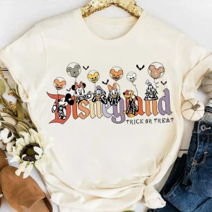 Vintage Disneyland Halloween Trick Or Treat Shirt Hoodie Sweatshirt-3