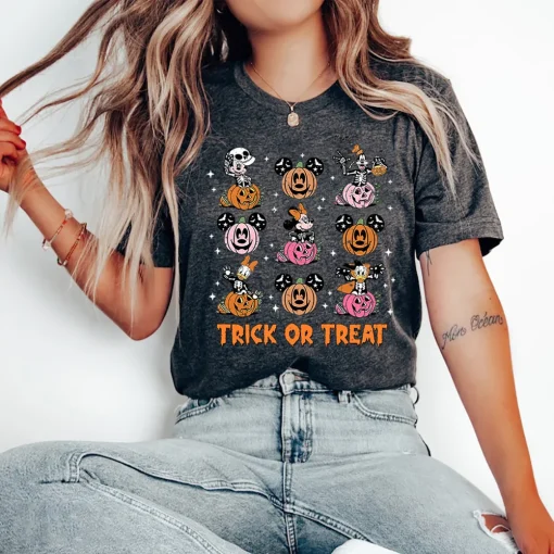 Halloween Mickey Mouse And Friends Retro Shirt-4