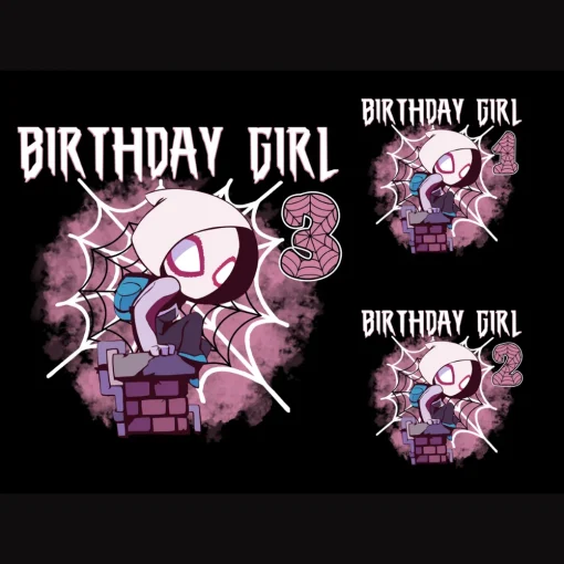 Spider Gwen Girls Birthday Png, Spider Birthday Girl Shirt, Spidey And Her Amazing Friends Shirt, Custom Kids Shirt