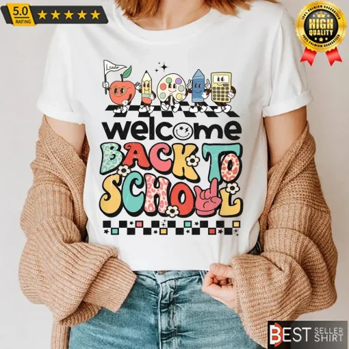 Retro Teacher Back To School Shirt-3