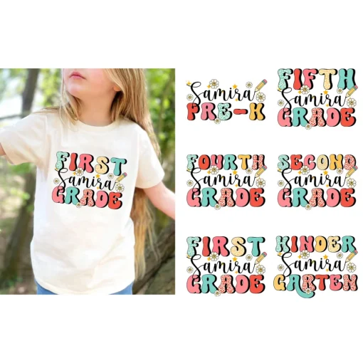 Rolling Into Kindergarten Png, Kindergarten Skating Toddler Tee, Roller Skate School Kids Shirt, back to school png, digital download-5