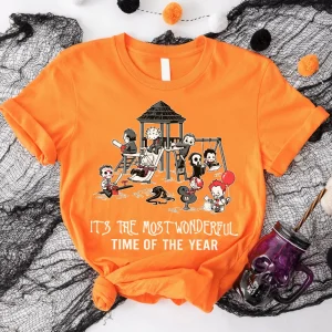 Halloween Shirt: Wonderful Time, Horror Movie Killers Graphic Tee