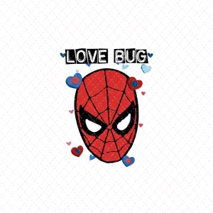 Marvel Valentine's Day Spider-Man Love Bug Portrait Png, Peter Parker PNG, Marvel poster, The Avengers clipart, Superheroes Sublimation FIle