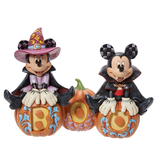 Mickey Mouse and Minnie Mouse Halloween Figurine