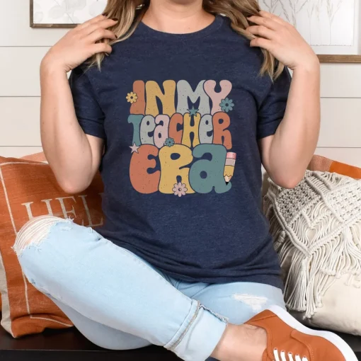 In My Teacher Era Shirt, Custom Teacher Shirt, Teacher Team Shirts, Custom Name Teacher Shirts, Teacher Gift, Back to School Tee,First Grade-2